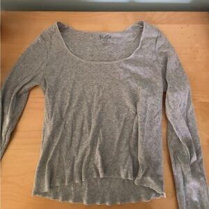 Brandy Melville Gray Long Sleeve Top